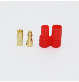 CONECTOR BANANA PLUG FUNDA ROJA 3,5MM
