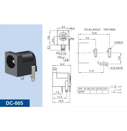 CONECTOR HEMBRA DC005