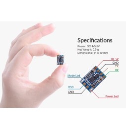 ADAPTADOR DE CONTROL DE CÁMARA RUNCAM BETAFLIGHT (INDIVIDUAL)