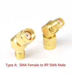 ADAPTADOR-CONECTOR DE 45º SMA RP MACHO O HEMBRA