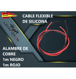 CABLE FLEXIBLE DE SILICONA ALAMBRE DE COBRE 1m...