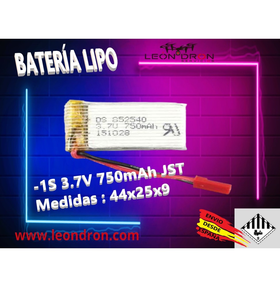 BATERÍA  3.7V 750mAh JST