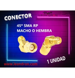 ADAPTADOR-CONECTOR DE 45º SMA RP MACHO O HEMBRA