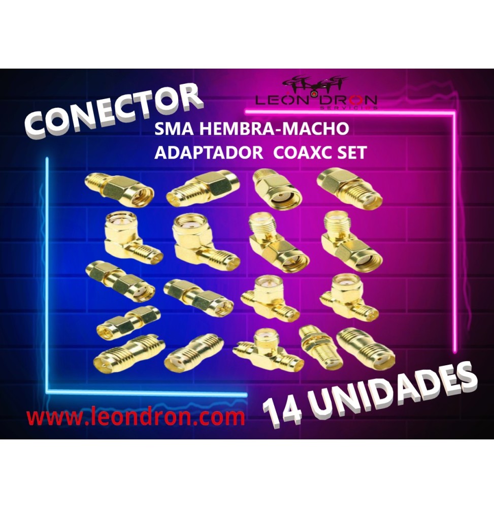 CONECTOR SMA HEMBRA-MACHO ADAPTADOR  COAXC SET